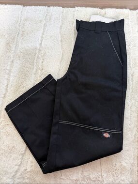 Dickies Black Women’s Cargo Work Pants with Contrast Stitching